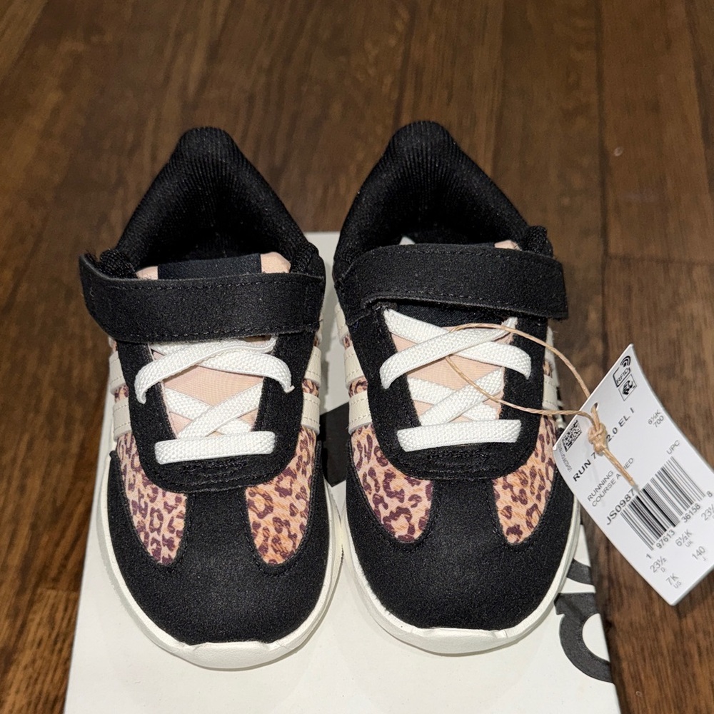 Adidas Kids Sneakers - Black and Pink Leopard - Picture 2 of 5